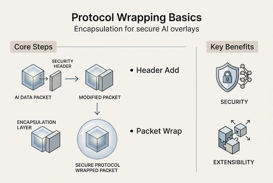 Infographic showing protocol wrapping process and benefits